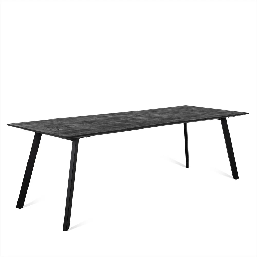 Berlin black straight dining table