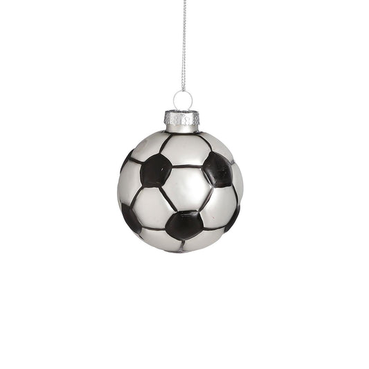 Football ornament zilver