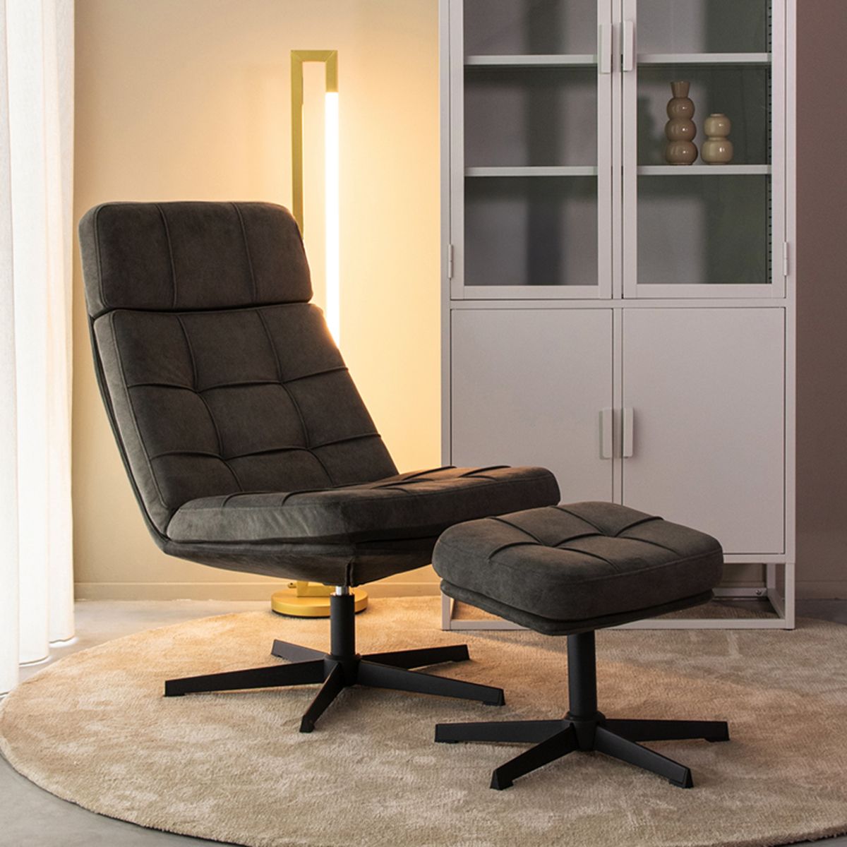 Draaifauteuil Alvar Antraciet