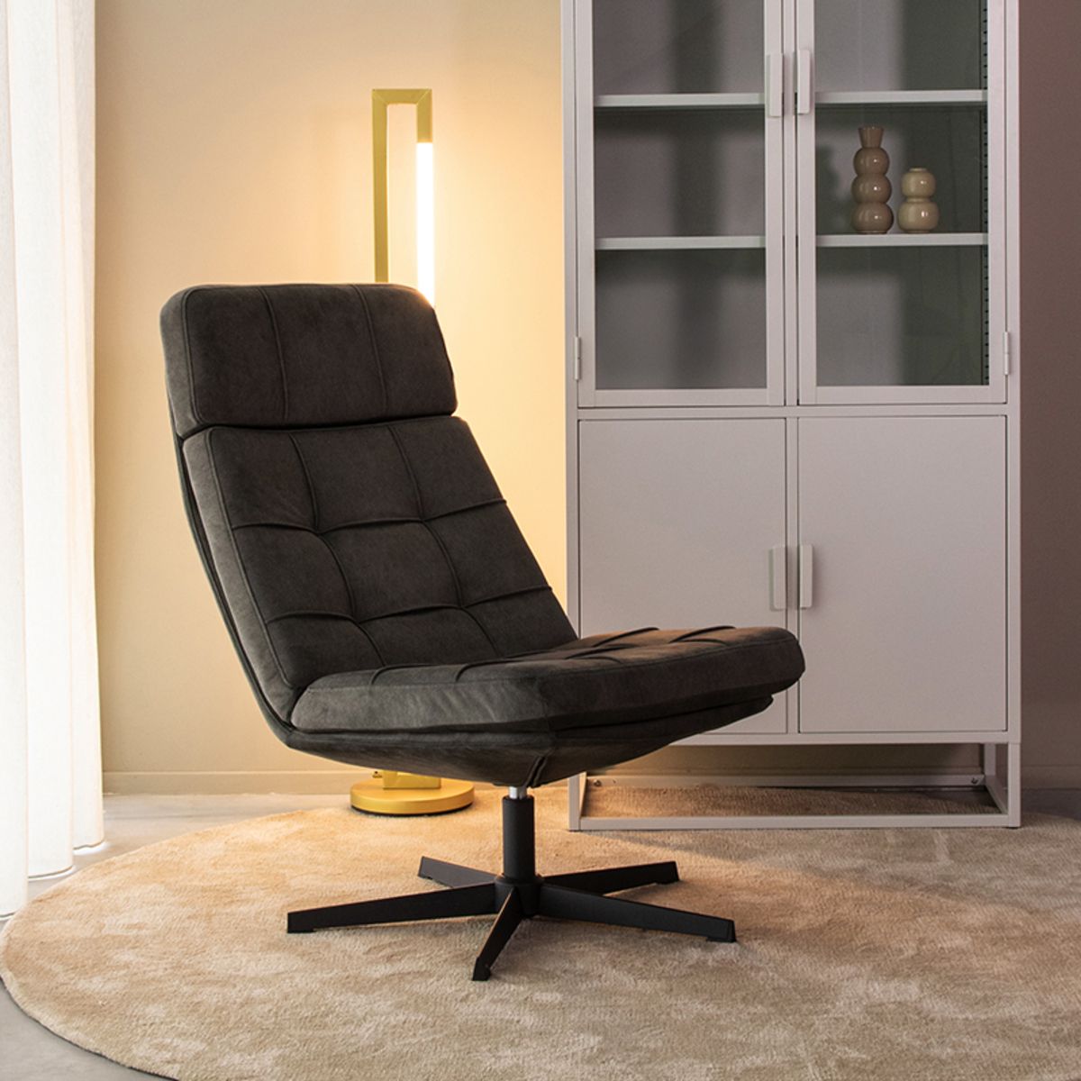 Draaifauteuil Alvar Antraciet