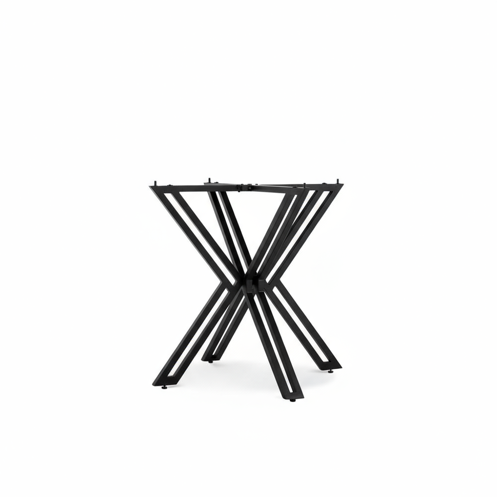 Yana round black dining table