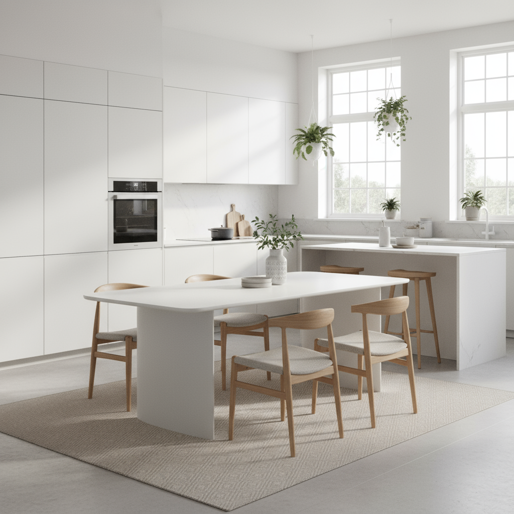 Dining table Jade Straight white