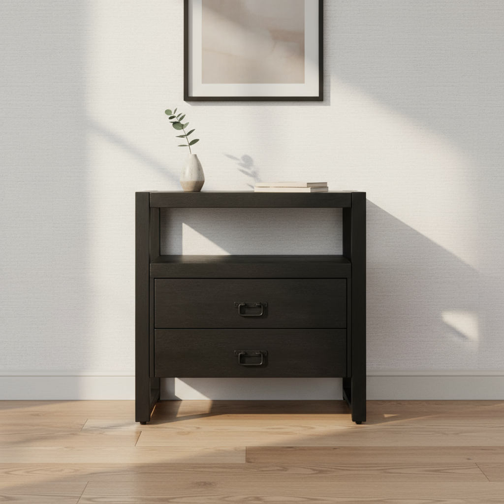 Britt black chest of drawers