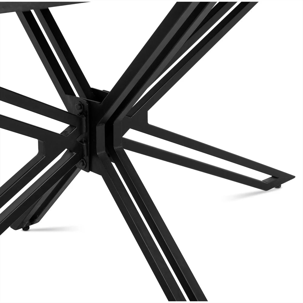 Yana Straight black dining table