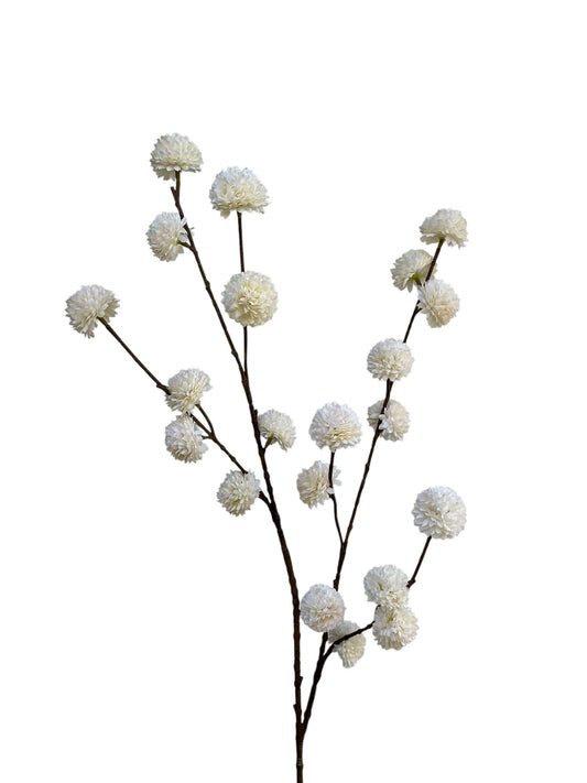 Pompom tak wit 100cm