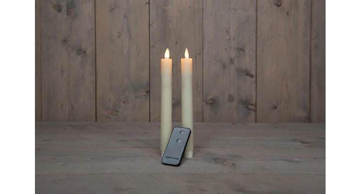 LED dinner candles 2 pcs ivory white