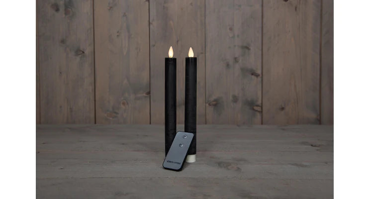 LED dinner candles 2 pcs Black