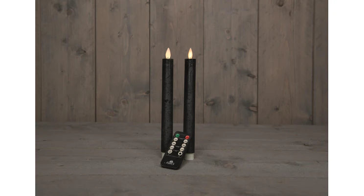 LED dinner candles 2 pcs Anthracite