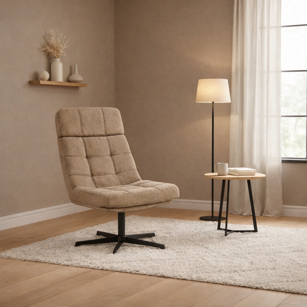 Swivel armchair Alvar Taupe