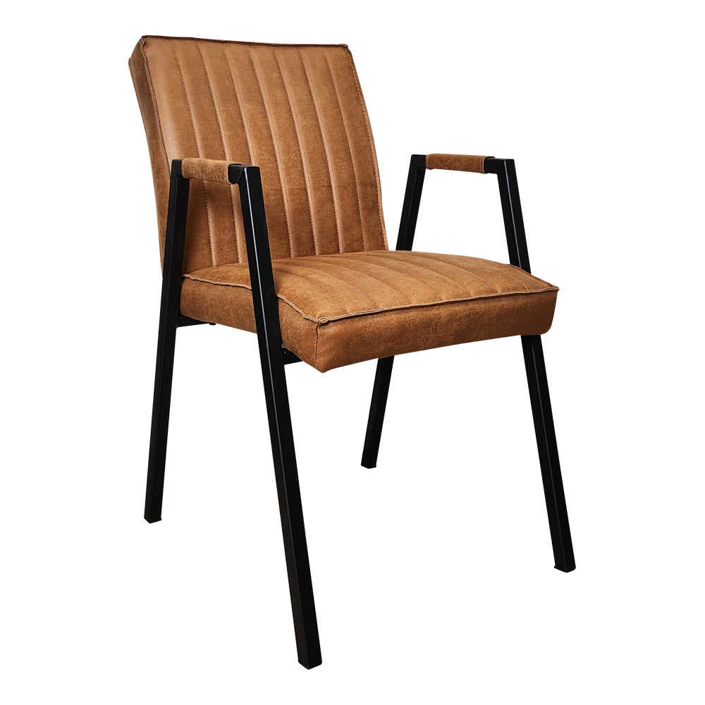 Eetkamerstoel Tivoli + armleuning Cognac