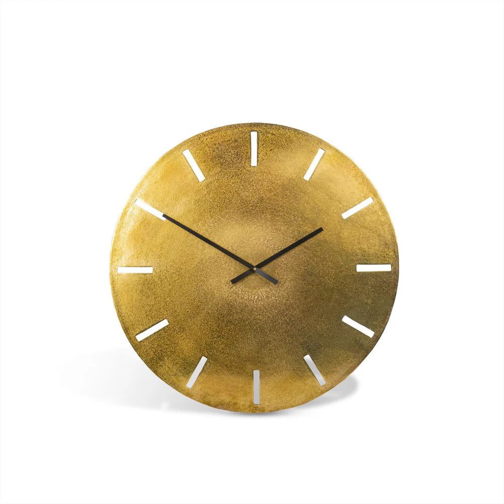Kleine goldene Wanduhr
