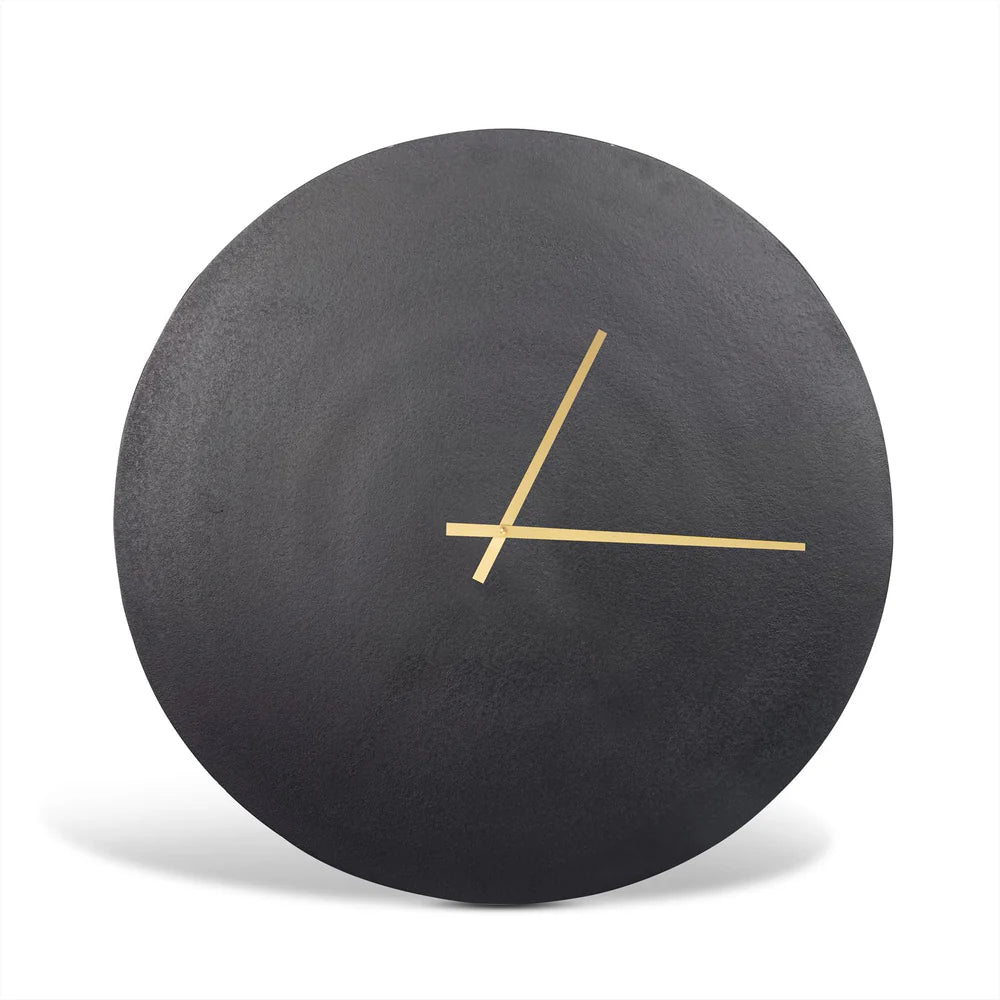 Große schwarze Wanduhr