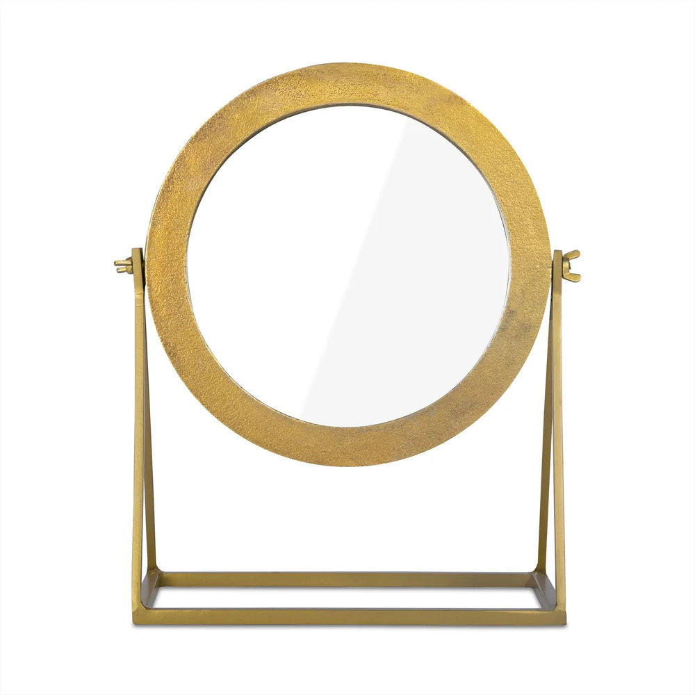 Spiegel goud op standaard