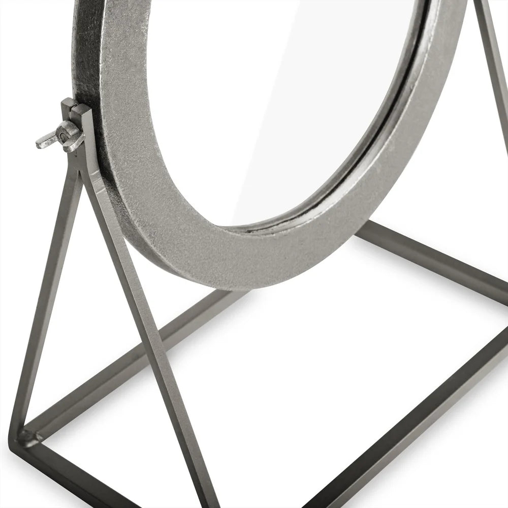 Spiegel zilver op standaard