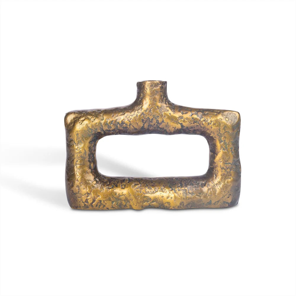 Rechteckige Vase Gold