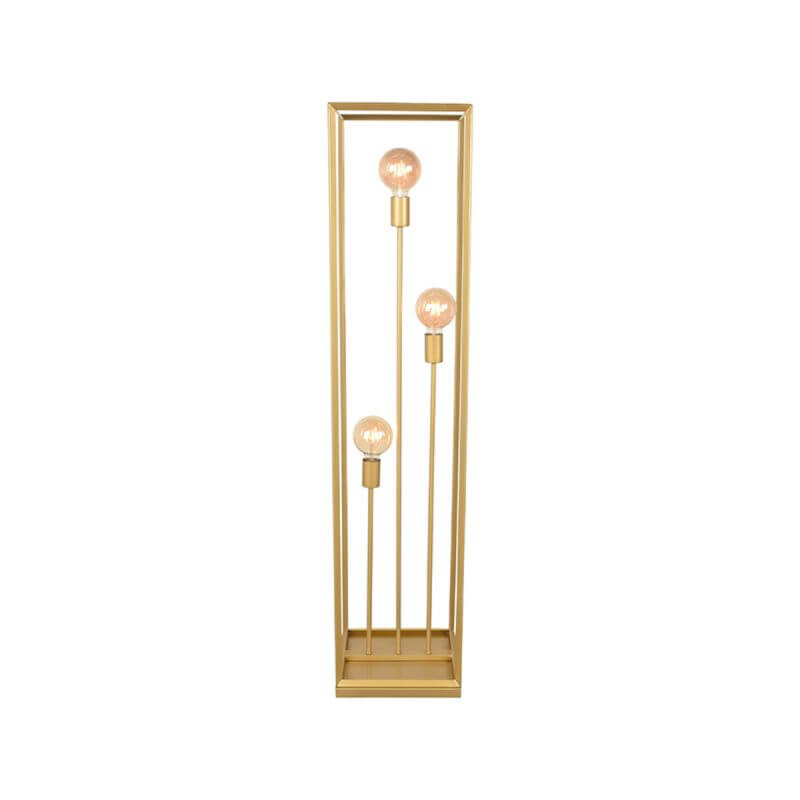 Vloerlamp Tetto 30x30x135 cm Antiek Goud Metaal