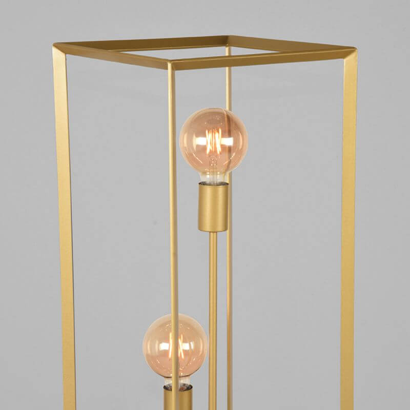 Vloerlamp Tetto 30x30x135 cm Antiek Goud Metaal