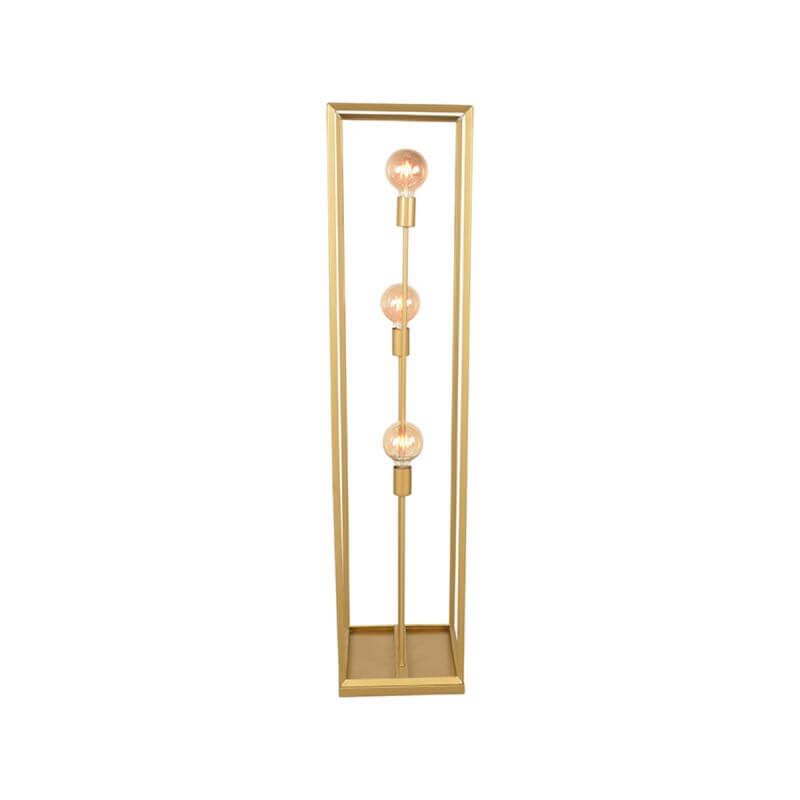 Vloerlamp Tetto 30x30x135 cm Antiek Goud Metaal