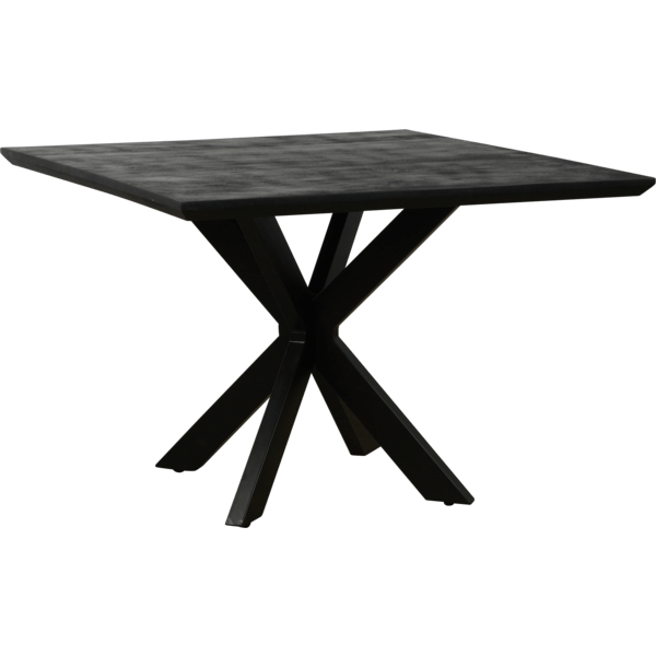 Eettafel vierkant 110x110 zwart