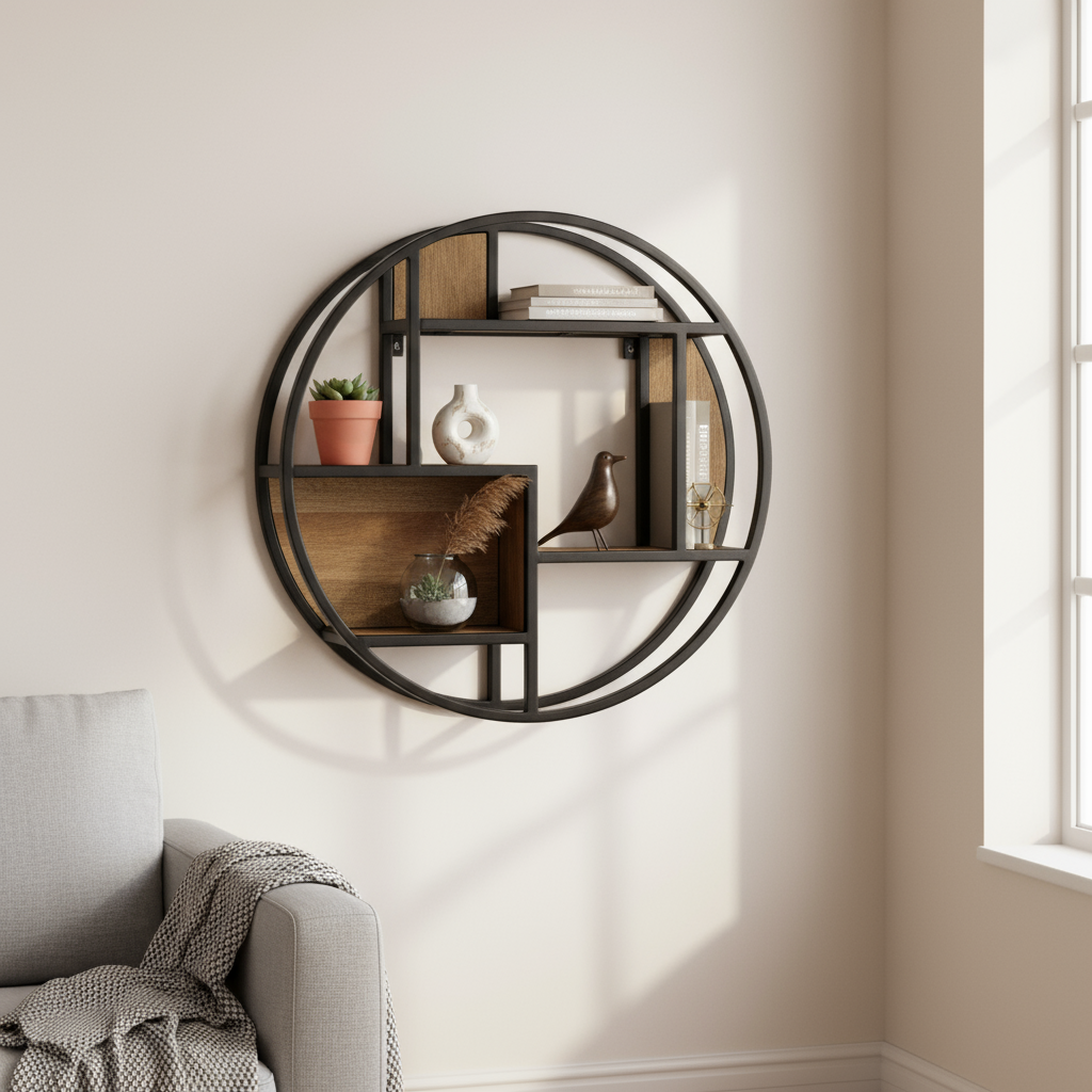 Wandregal rund 75 cm