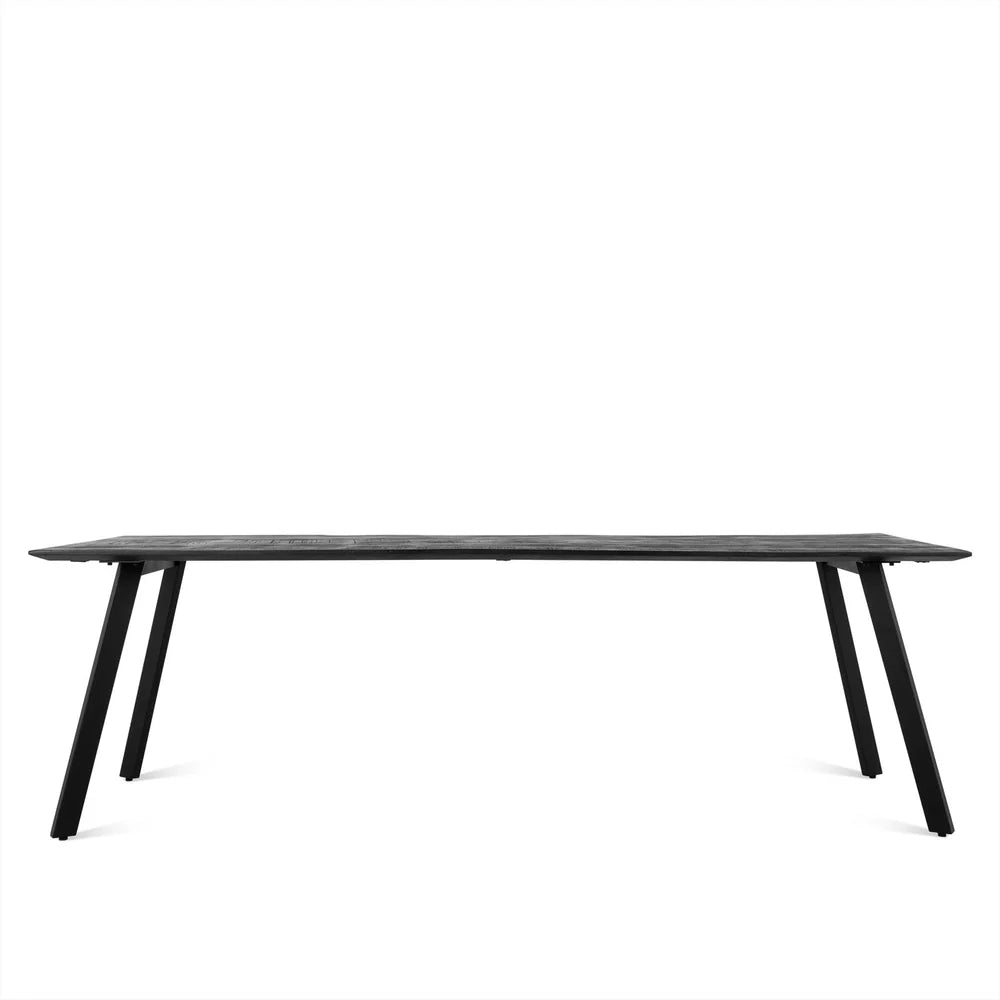 Berlin black straight dining table