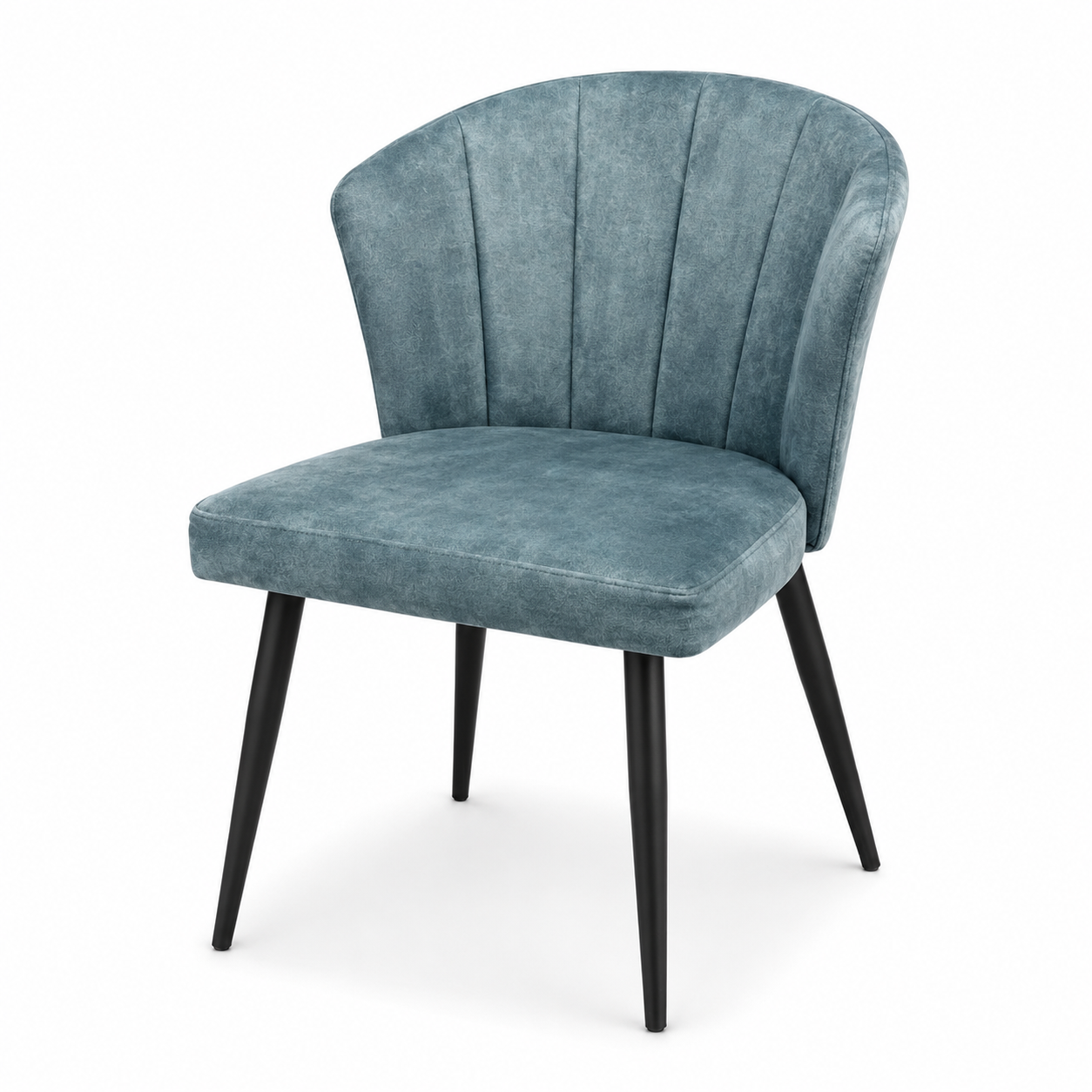 Eetkamerstoel Luna – Velvet Look | 4 Kleuren | Zwarte Metalen Poten