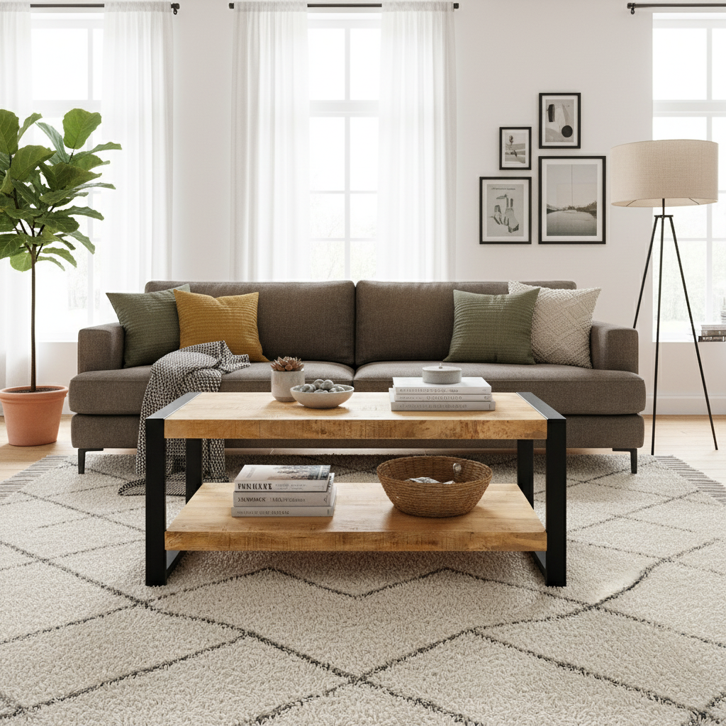 Britt coffee table with shelf