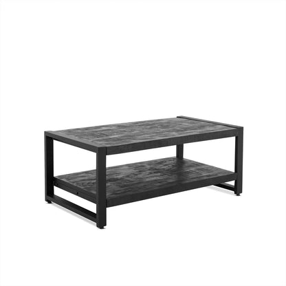 Schwarzer Couchtisch Britt mit Ablage