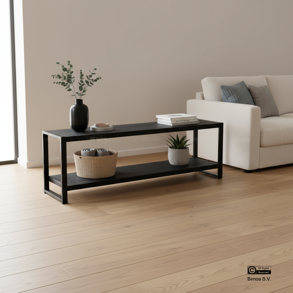 Britt offener schwarzer TV-Schrank