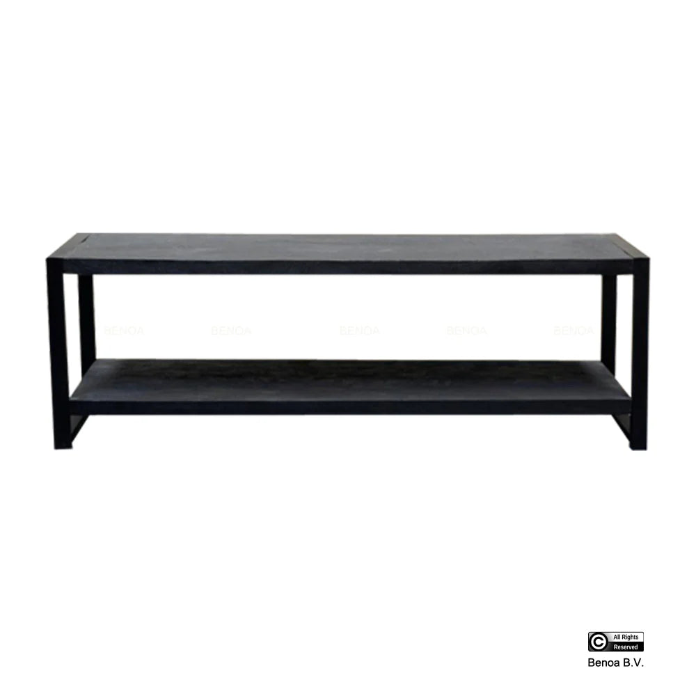 Britt offener schwarzer TV-Schrank