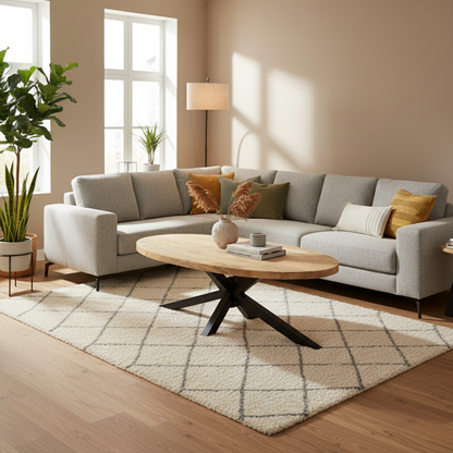 Ellips coffee table with spider legs