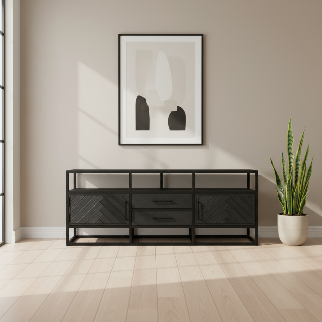 TV-Schrank Jax schwarz 150 cm