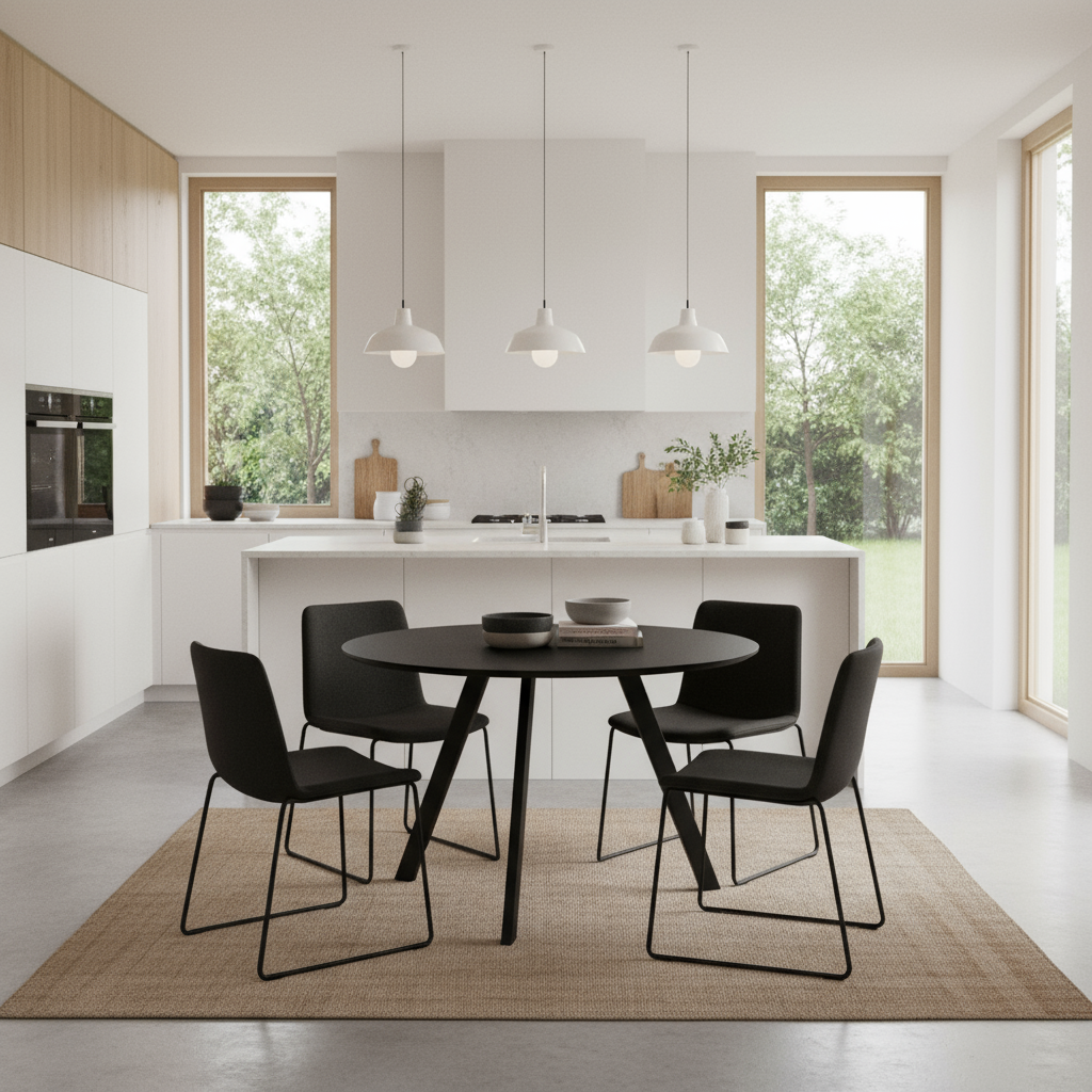 Eettafel Rond Berlin Zwart