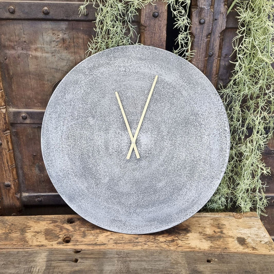 Wandklok zilver rond