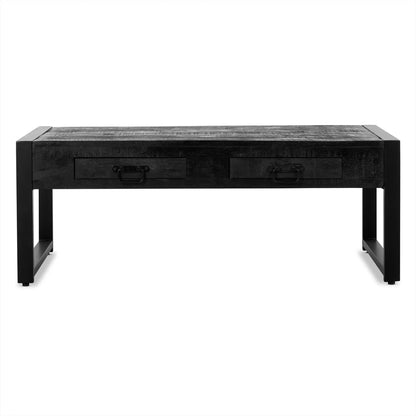 Britt black coffee table with drawers