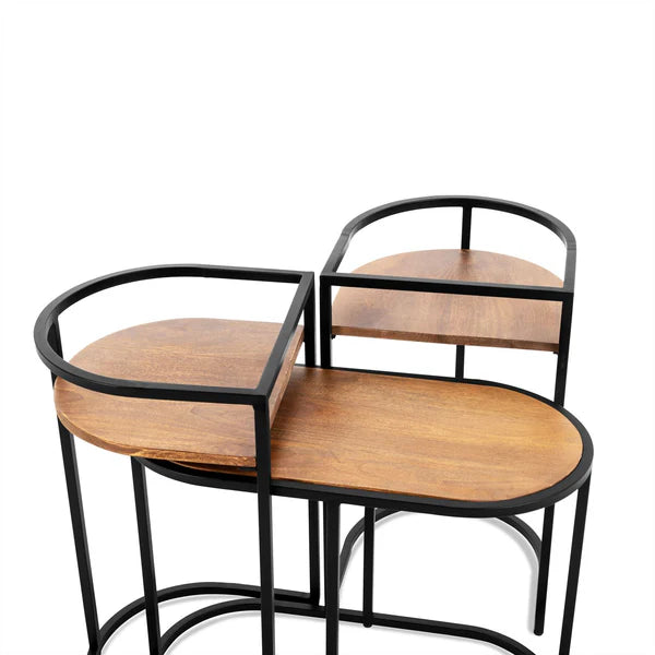 Ovale bijzettafels set Jasmin