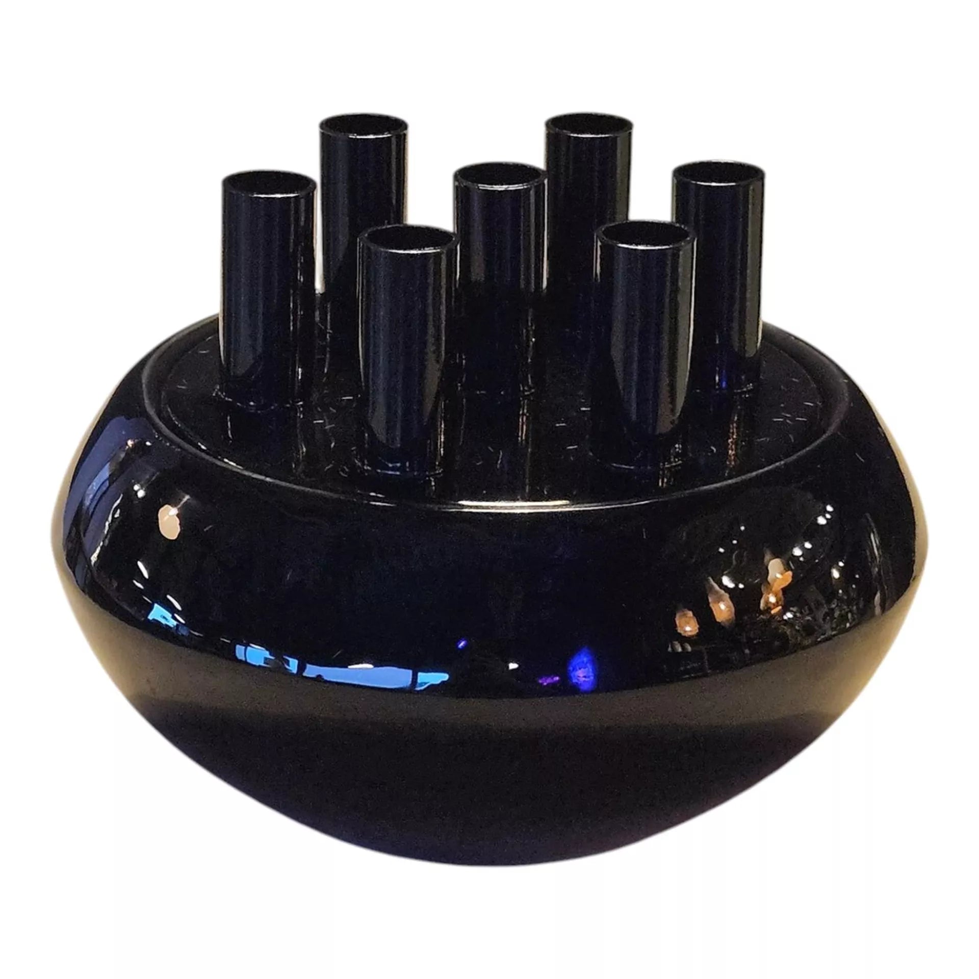 Röhrenvase Schwarz Scharlachrot