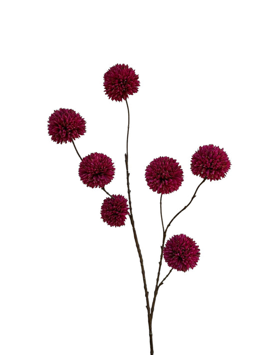 Pompom tak boudoir rood