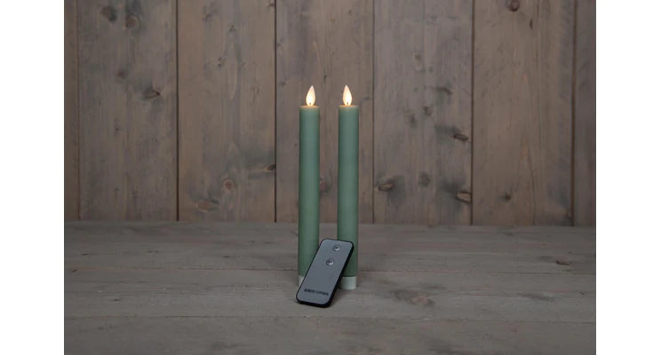 Led dinerkaarsen 2st Jade groen