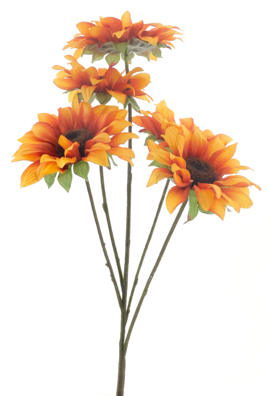 Zonnebloemen tak oranje
