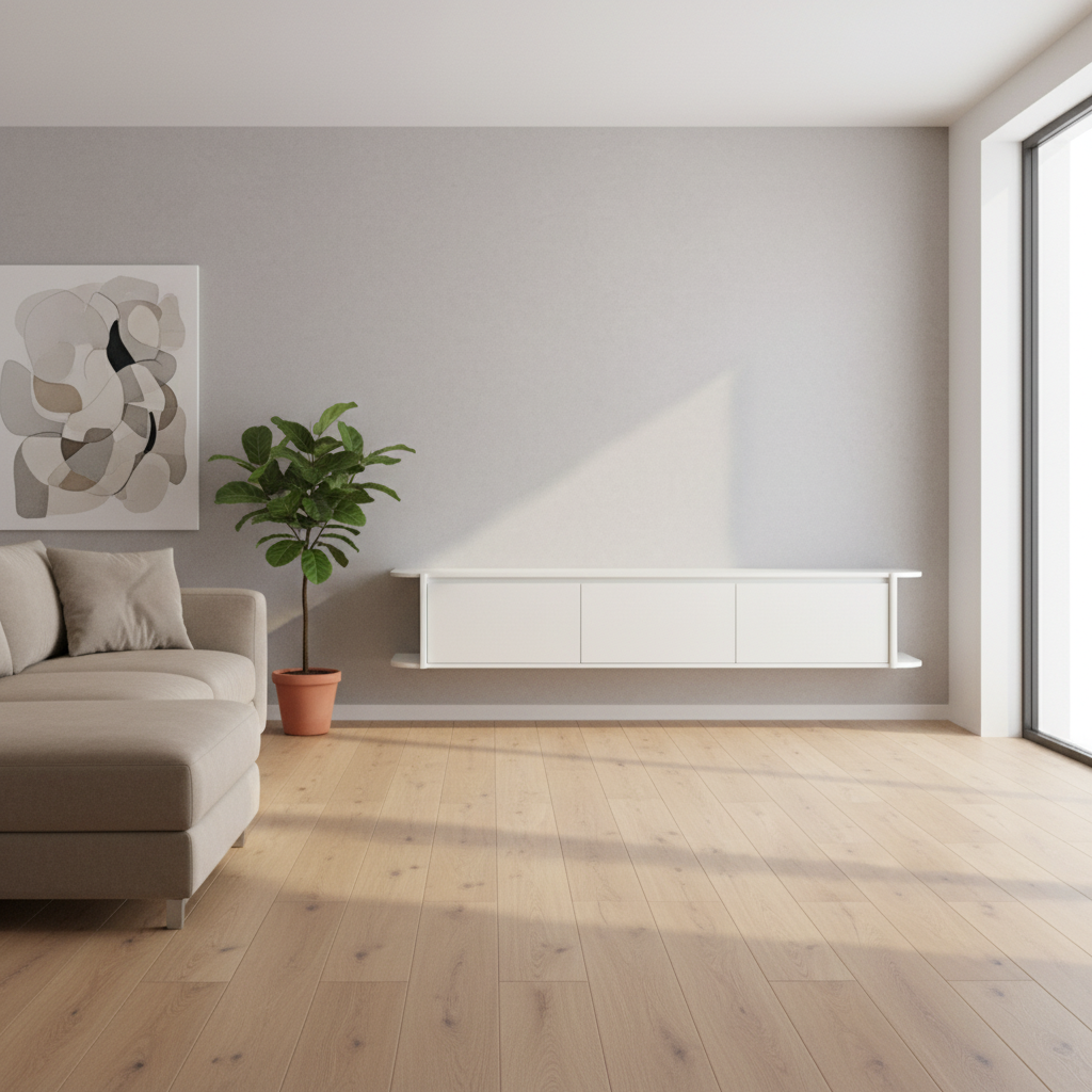 Jade schwebender TV-Schrank, weiß