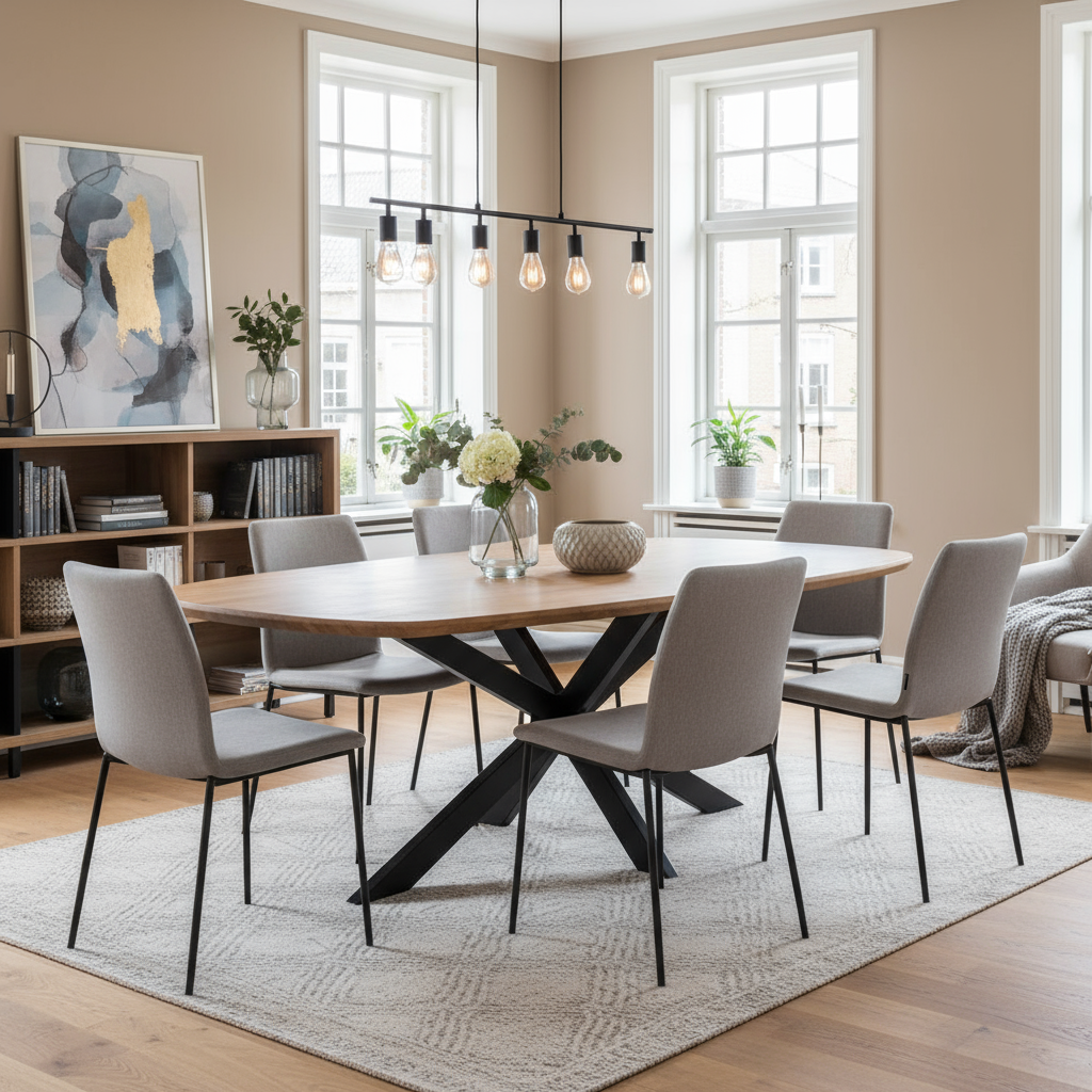 Dänischer ovaler Esstisch Bente Mangoholz - natur