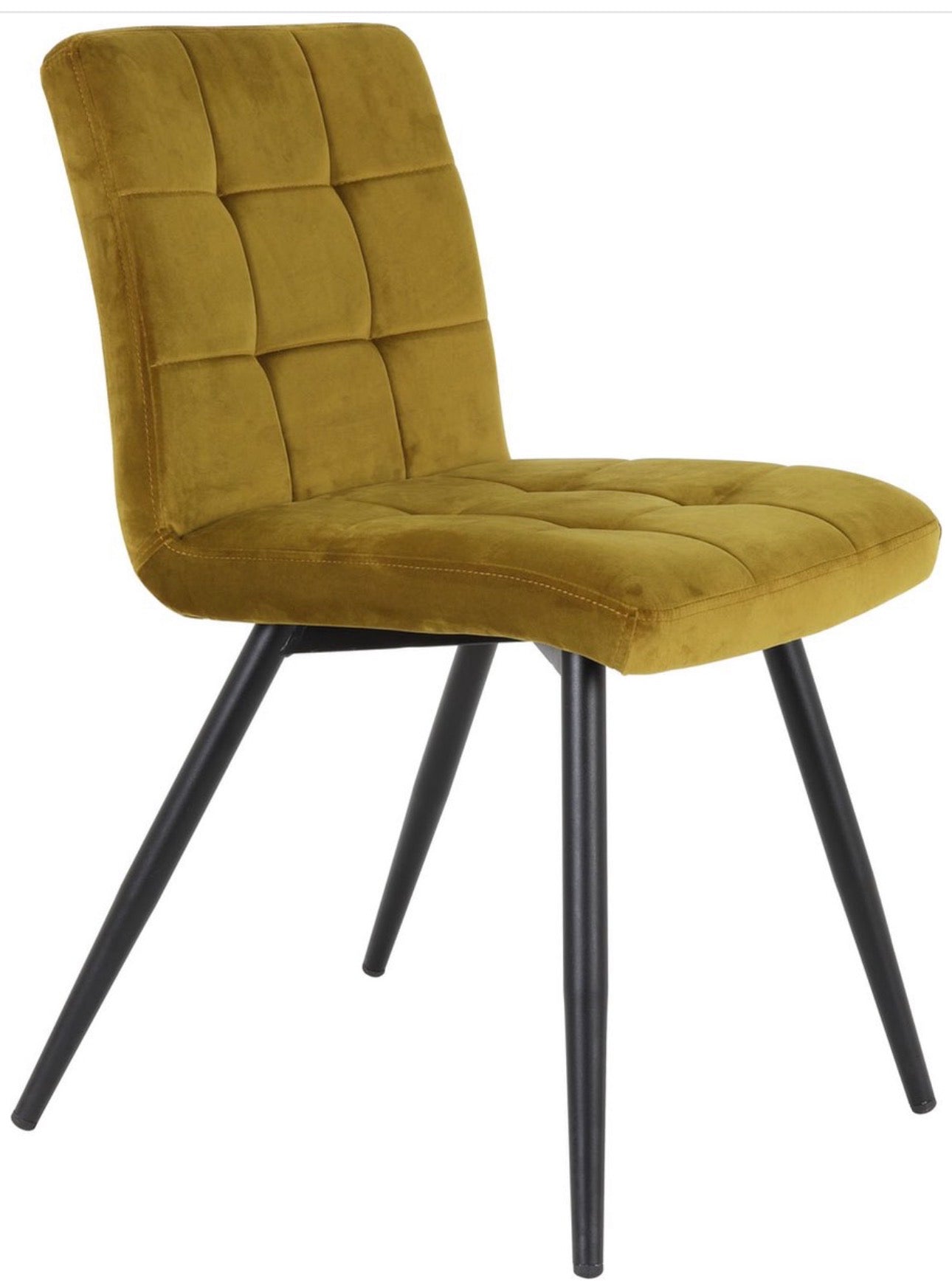 Esszimmerstuhl Alex, ockergelber Samt