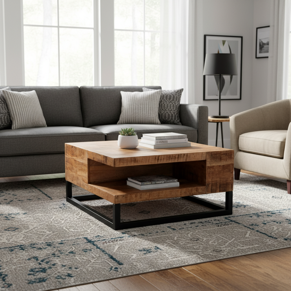 Würfelförmiger Couchtisch