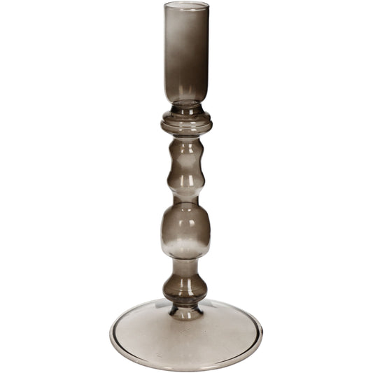 Kandelaar glas Taupe