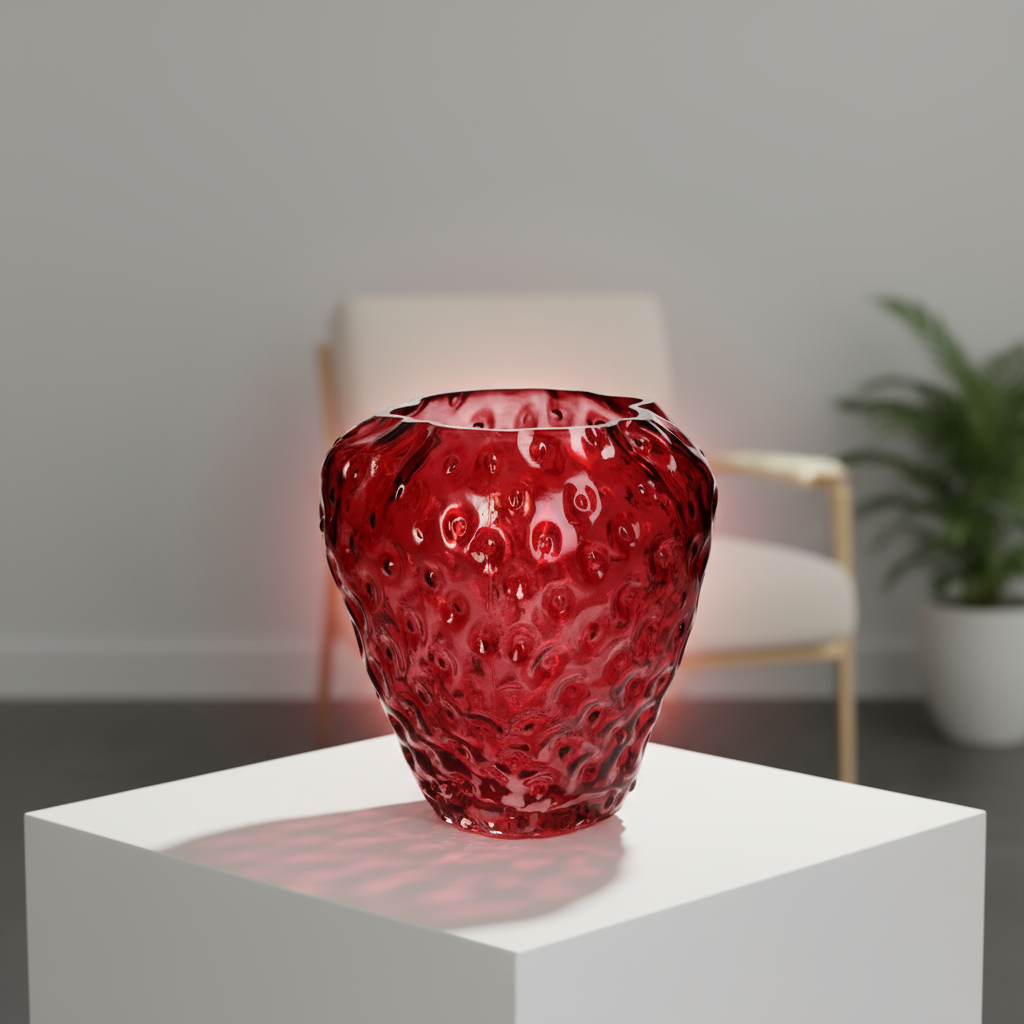 Vaas aardbei rood
