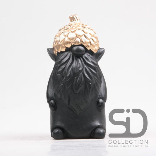Gnome met eikel zwart