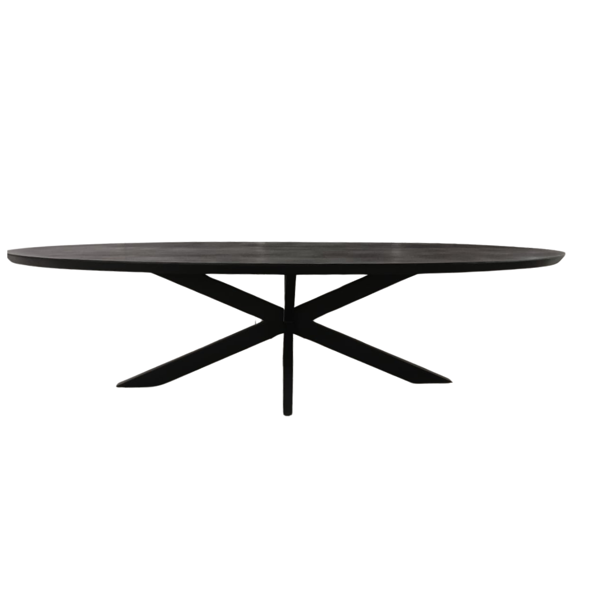 Eettafel Ovaal Brandy Zwart
