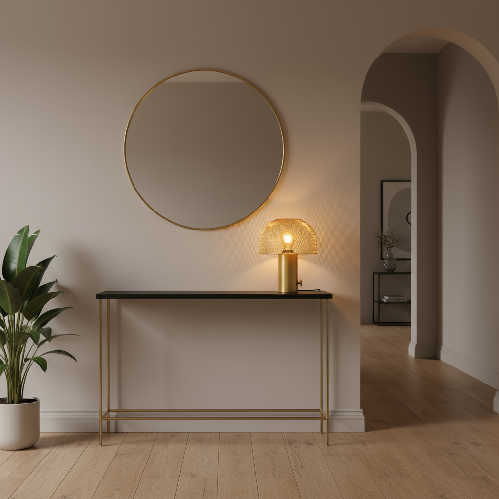 Fungo gold table lamp