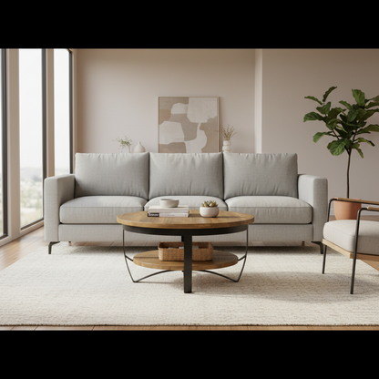 Couchtisch aus Mangoholz, 90 cm